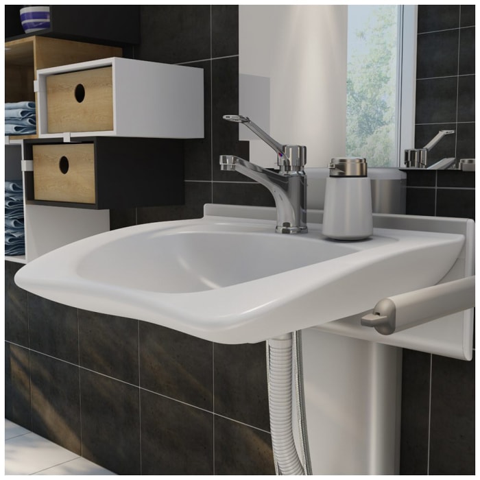 Pressalit Matrix Curve II Waschtisch 60 cm mit Hahnloch ohne Überlauf