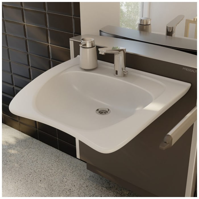Pressalit Matrix Curve II Waschtisch 60 cm mit Hahnloch ohne Überlauf