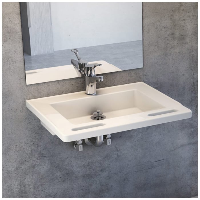 Pressalit Matrix Small Waschtisch 60 cm mit Hahnloch ohne Überlauf