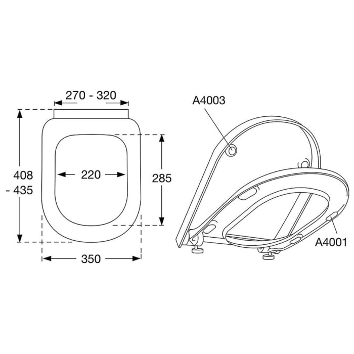 Pressalit 3 WC-Sitz  708 Standard zu Duravit Starck 3