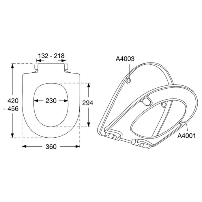 Pressalit WC-Sitz T Soft D 744 mit Absenkautomatik inkl. D15 Universalscharnier
