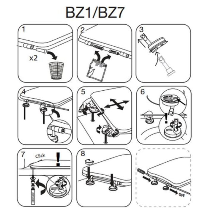 Pressalit Diebstahlsicheres Spezialscharnier BZ1 universal