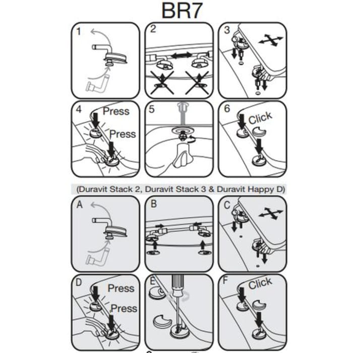 Pressalit Universal-Flex-Scharnier BR7 für WC-Sitz Objecta D