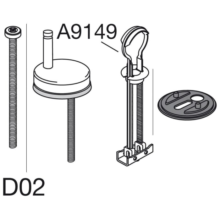 Pressalit Universal-Flexscharnier D02 mit Kippanker