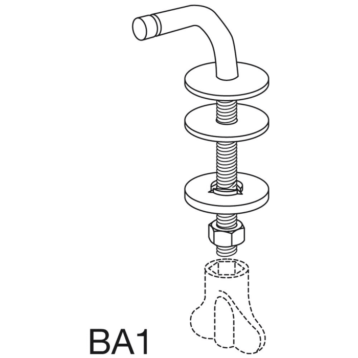 Pressalit Festscharnier BA1