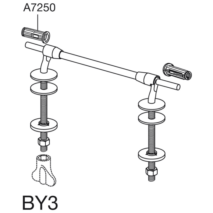 Pressalit Spezialscharnier BY3, fest