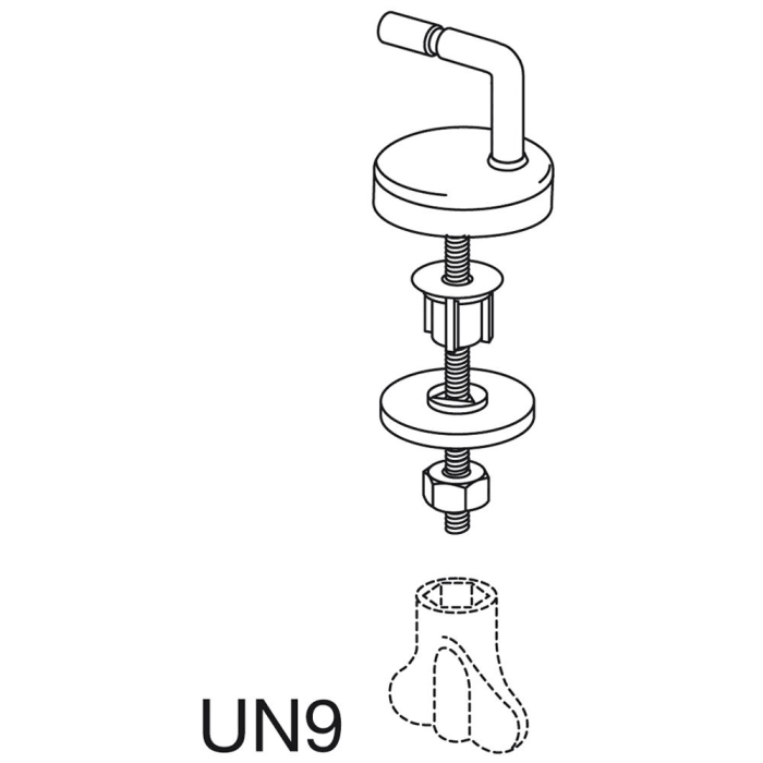 Pressalit Univertikalscharnier UN9