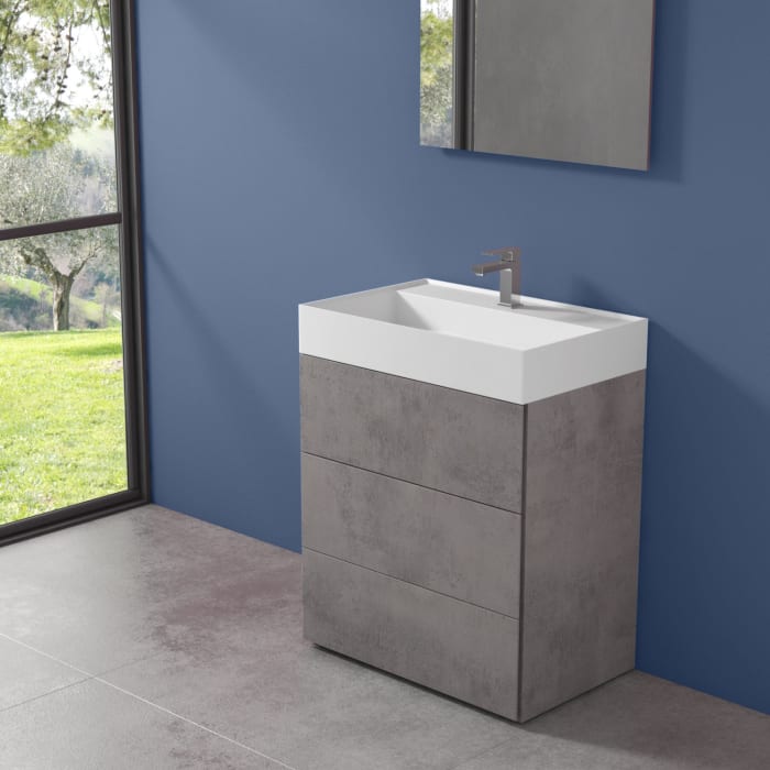 progettobagno Pianosa Hitek Waschtisch mit Unterschrank 70 cm bodenstehend