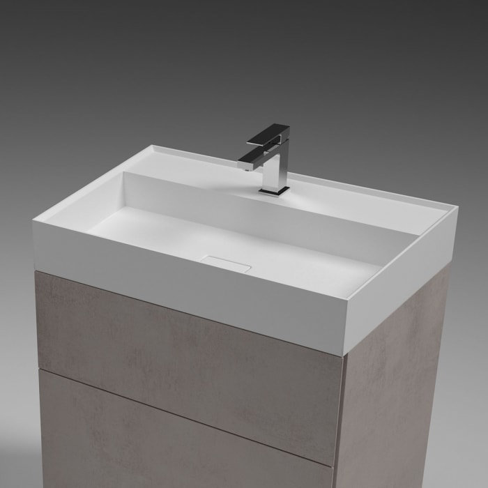 progettobagno Hitek Aufsatzwaschtisch 70 cm