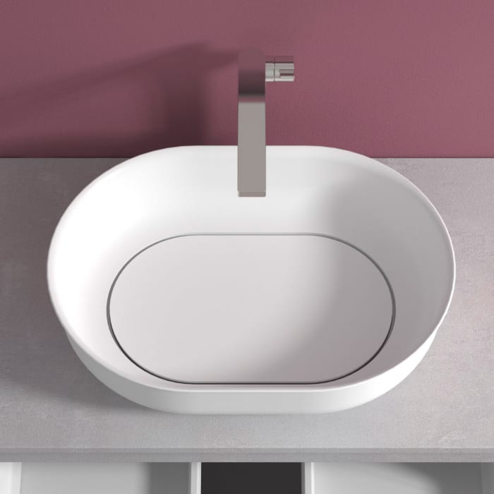 progettobagno Nicole Aufsatzwaschtisch 55 x 40 cm oval