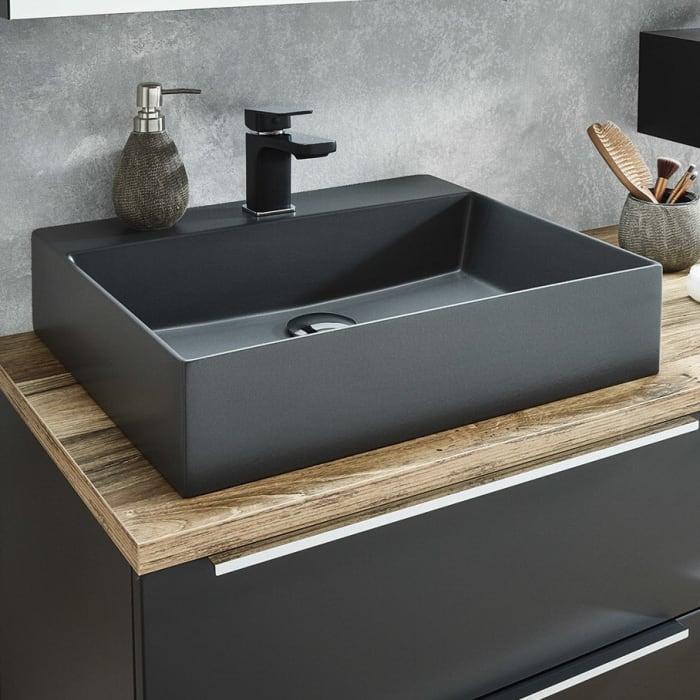 Puris Aspekt Keramik-Aufsatzwaschtisch Squared 62 cm