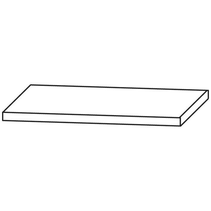 Puris Aspekt Waschtischplatte 104,6 x 49,5 cm für Seitenaufdopplungen