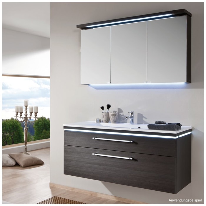 Puris Cool Line Spiegelschrank 120 x 15 x 68 cm mit LED-Beleuchtung