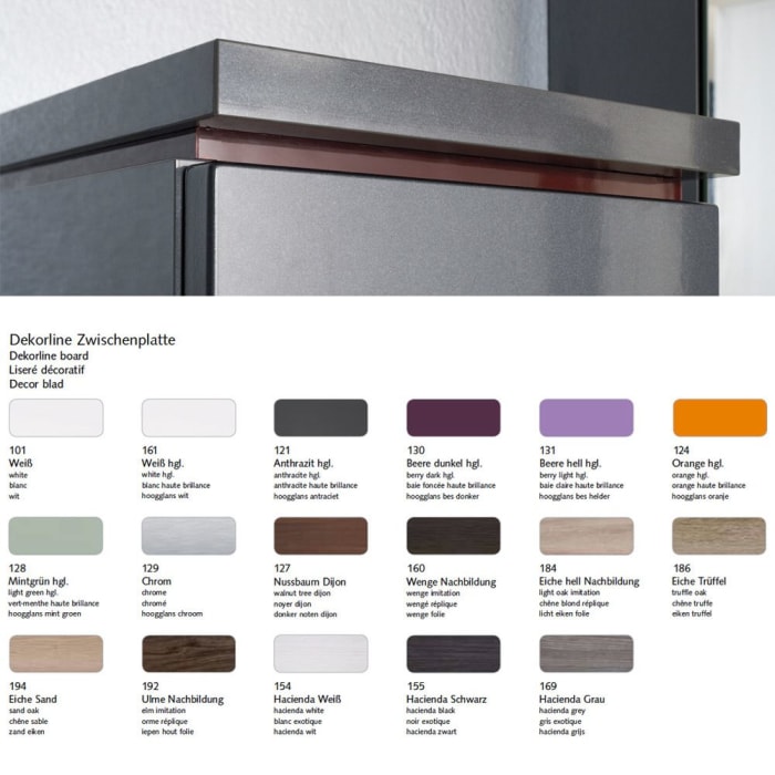 Puris Cool Line Spiegelschrank 60 x 15 x 68 cm mit LED-Beleuchtung, große Tür rechts