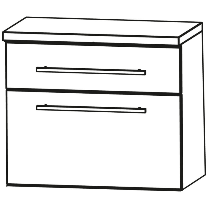 Puris Crescendo Unterschrank 60 x 30 x 50,8 cm mit 1 Schubkasten und 1 Auszug