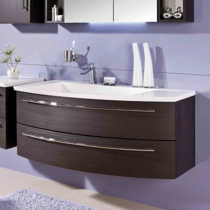 Puris Crescendo Waschtischunterschrank 120 x 47 x 48 cm, für Waschtisch mit Ablage rechts