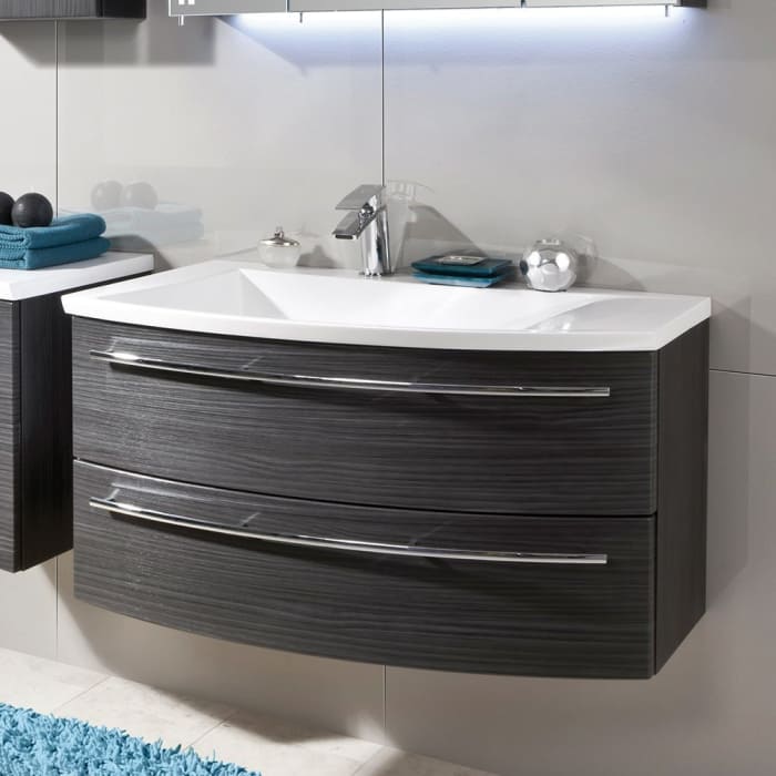 Puris Crescendo Waschtischunterschrank 90 x 47 x 48 cm, für Waschtisch mit Ablage rechts