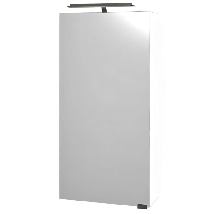 Puris for Guests Spiegelschrank 40 x 15 x 80 cm mit LED-Aufbauleuchte, Türanschlag links