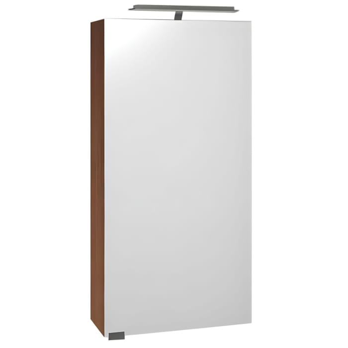 Puris for Guests Spiegelschrank 40 x 15 x 80 cm mit LED-Aufbauleuchte, Türanschlag rechts