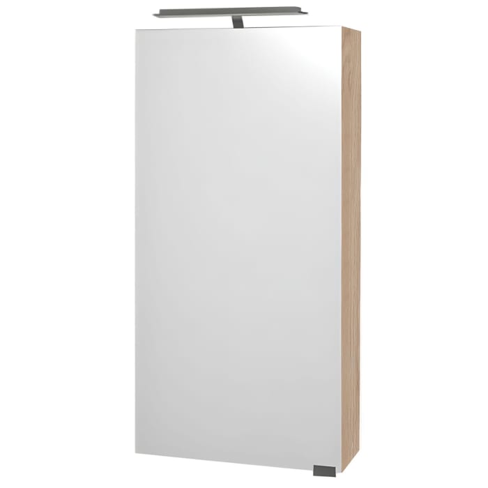 Puris for Guests Spiegelschrank 40 x 15 x 80 cm mit LED-Aufbauleuchte, Türanschlag links