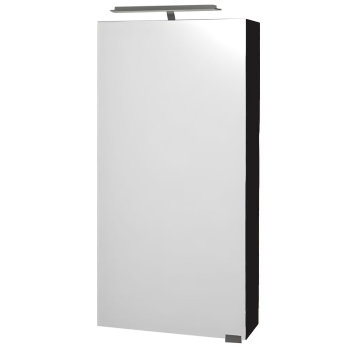 Puris for Guests Spiegelschrank 40 x 15 x 80 cm mit LED-Aufbauleuchte, Türanschlag links