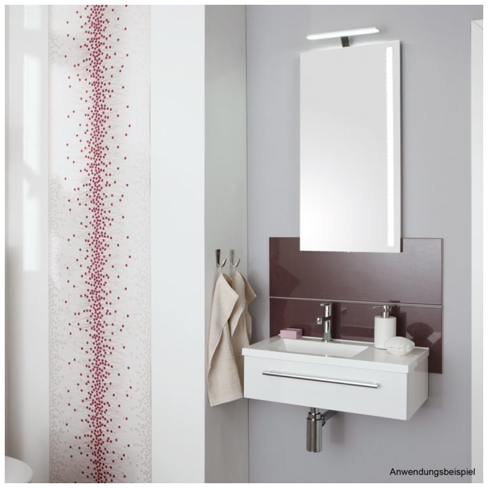 Puris for Guests Möbelkombination mit Mineralguss-Aufsatzwaschtisch 60 cm, Ablage rechts