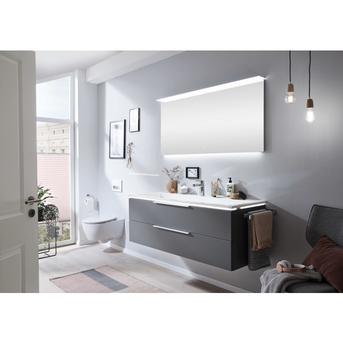 Puris Star Line Badspiegel 120 x 65,2 cm mit LED-Waschplatzbeleuchtung