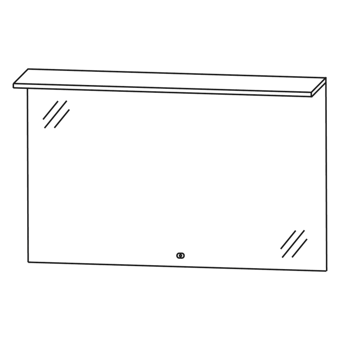 Puris Star Line Badspiegel 120 x 65,2 cm mit LED-Waschplatzbeleuchtung