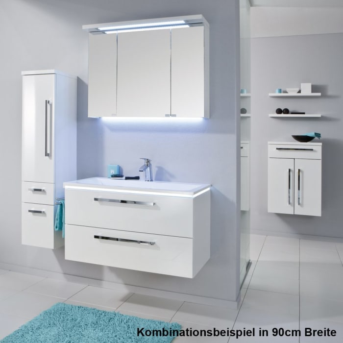 Puris Star Line Spiegelschrank B 90 x 15 x 66,8 cm mit LED Beleuchtung