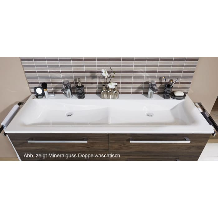 Puris Star Line Glas Möbel-Doppelwaschtisch 160 cm