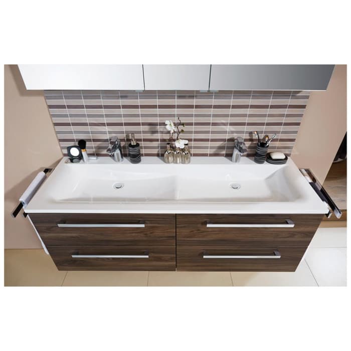 Puris Star Line Mineralguss Serie B Möbel-Doppelwaschtisch 160 cm