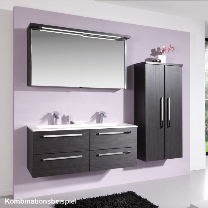 Puris Star Line Waschtischunterschrank 120 x 47 x 48 cm, für Mineralgusswaschtische, mit 4 Auszügen, Griff 294