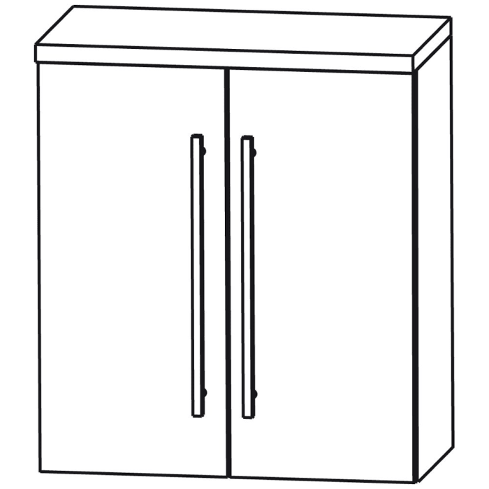 Puris Swing Oberschrank 60 x 15 x 66,8 cm mit 2 Türen