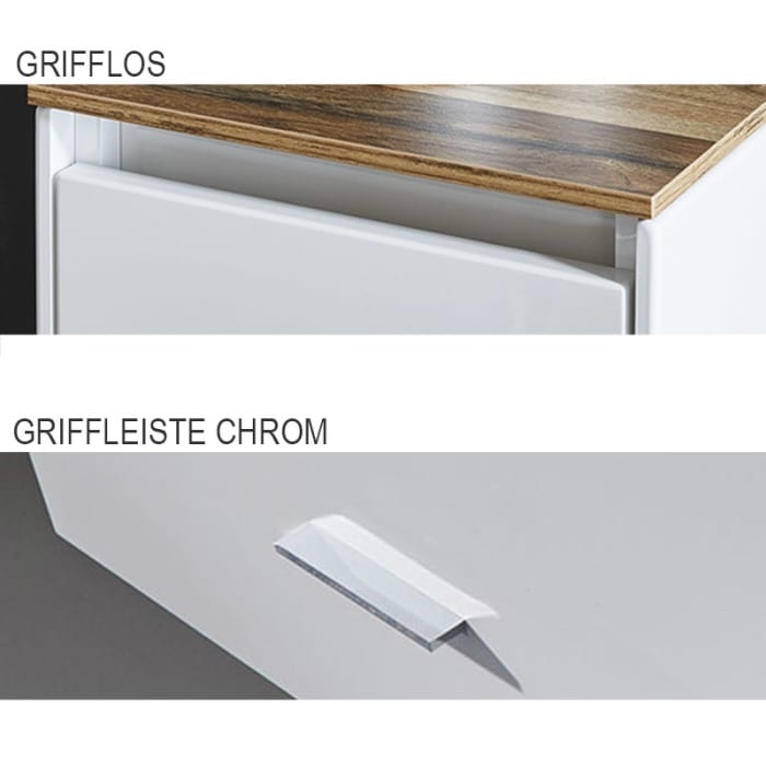 Puris Unique Highboard 32,2 x 84 cm mit 1 Tür grifflos, Anschlag links