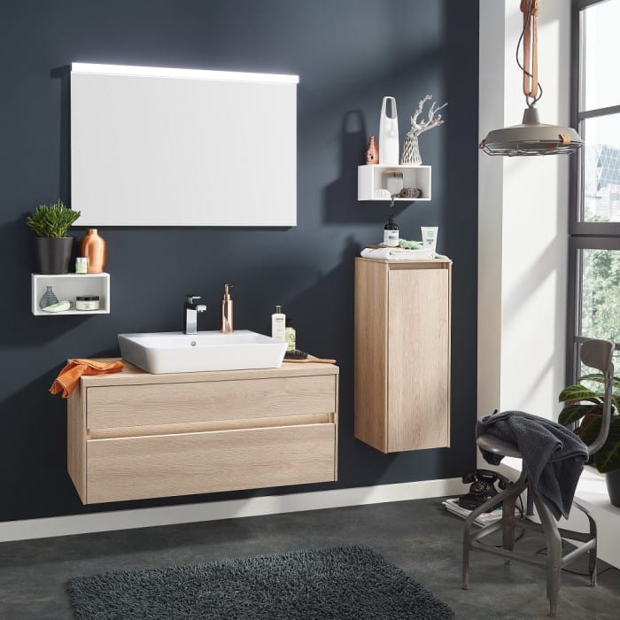 Puris Unique Waschtischunterschrank 72 x 49,2 cm grifflos, mit LED Beleuchtung