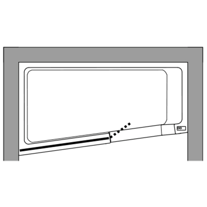 Repabad Easy-in Badewanne 180 Türe rechts Nischeneinbau, mit Glasabtrennung