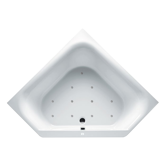 Riho Austin Whirlpool 145 x 145 cm mit Air Whirlpoolsystem, Version links