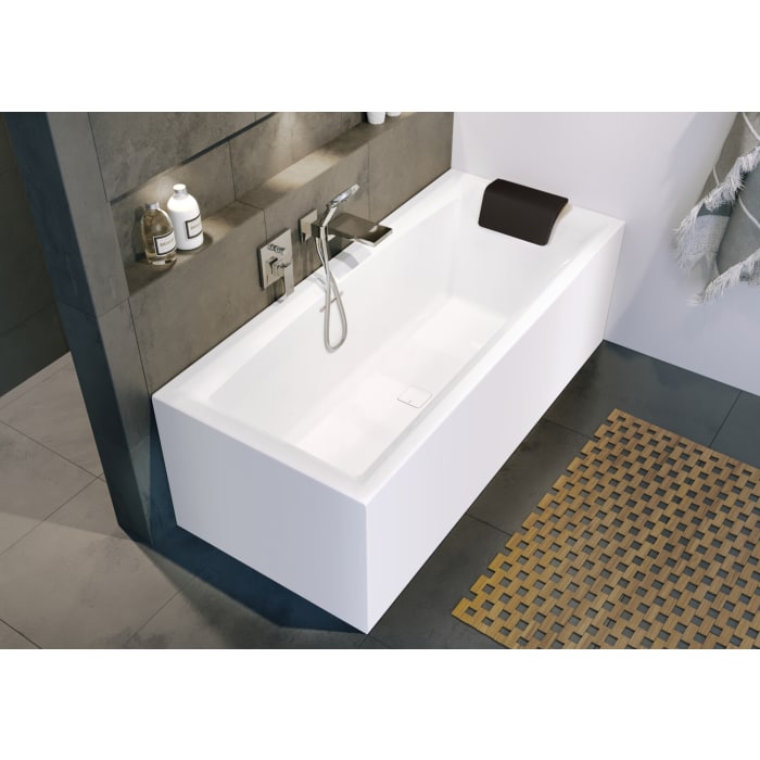Riho Still Square Rechteck-Badewanne 180 x 80 cm mit Riho Fall