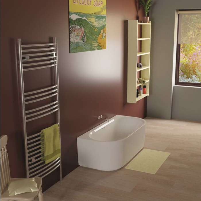 Riho Desire Back-2-Wall Vorwand-Badewanne 180 x 84 cm mit LED Beleuchtung