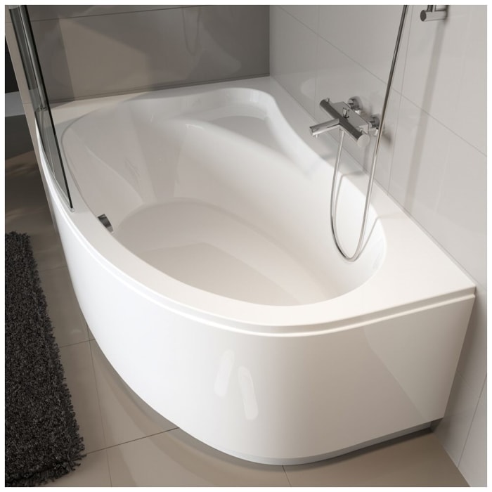 Riho Aryl Raumspar-Badewanne 170 x 110 cm, rechts für Eckeinbau