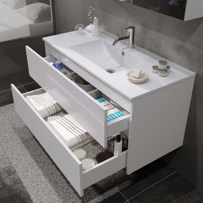 Riho Porto Wave Waschtisch mit Unterschrank 100 cm mit 2 Schubladen