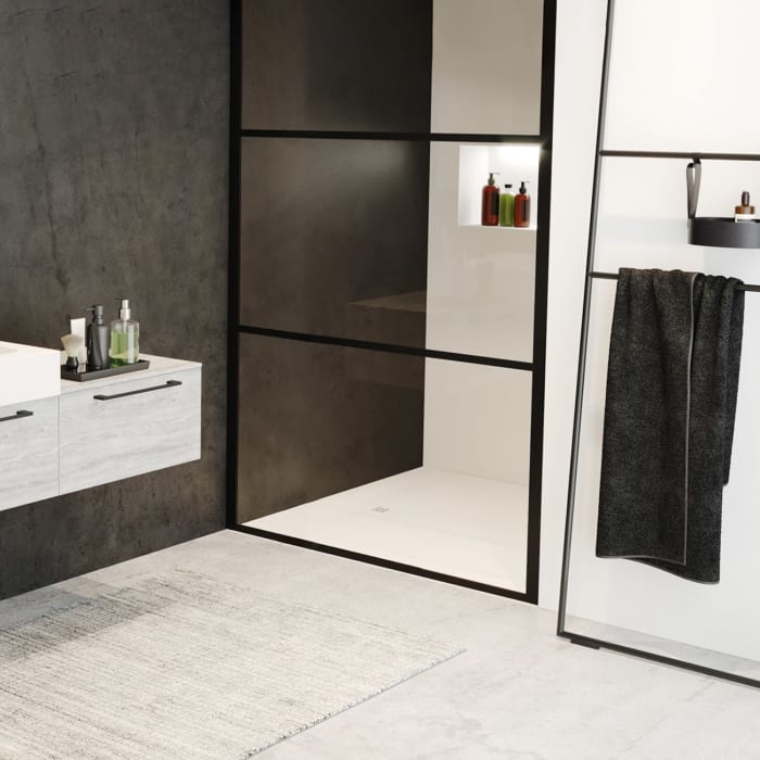 Riho Grid Pendeltür mit Festteil für Nische GB104 120 cm