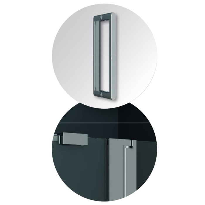 Riho Novik Schwingtür 2-flg. für Eckeinstieg Z209 80 x 90 cm