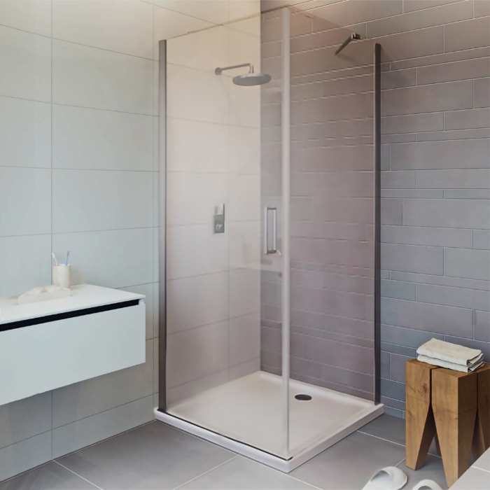 Riho Novik Schwingtür für Eckeinstieg mit Seitenwand Z201 100 x 120 cm