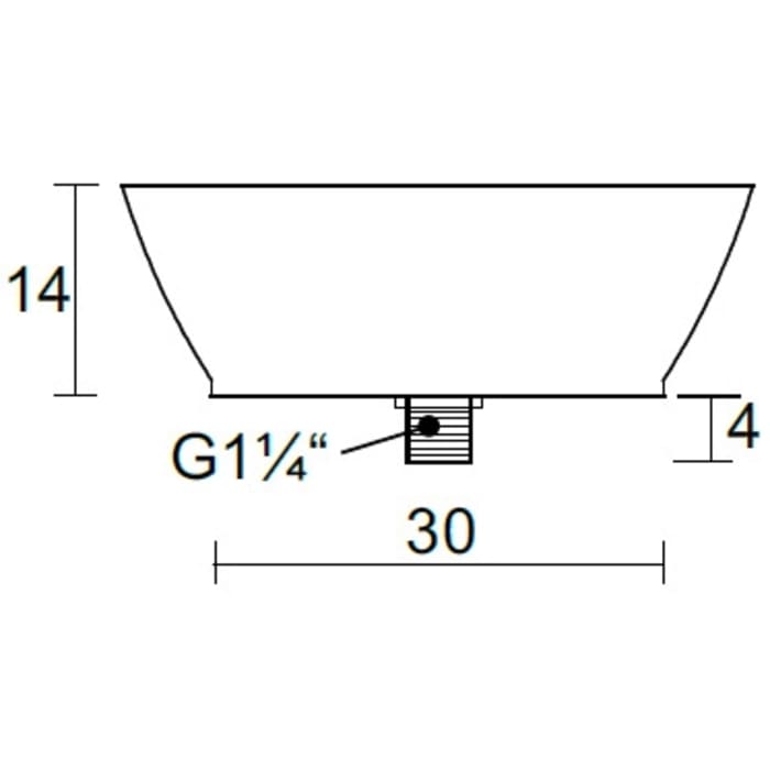 Riho Avella Aufsatz-Waschtisch eckig 42 cm
