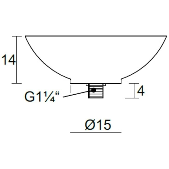 Riho Avella Aufsatz-Waschtisch rund Ø 42 cm