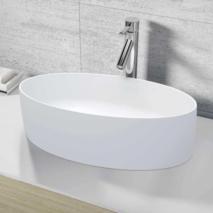 Riho Thin Aufsatz-Waschtisch oval 58 x 36 cm