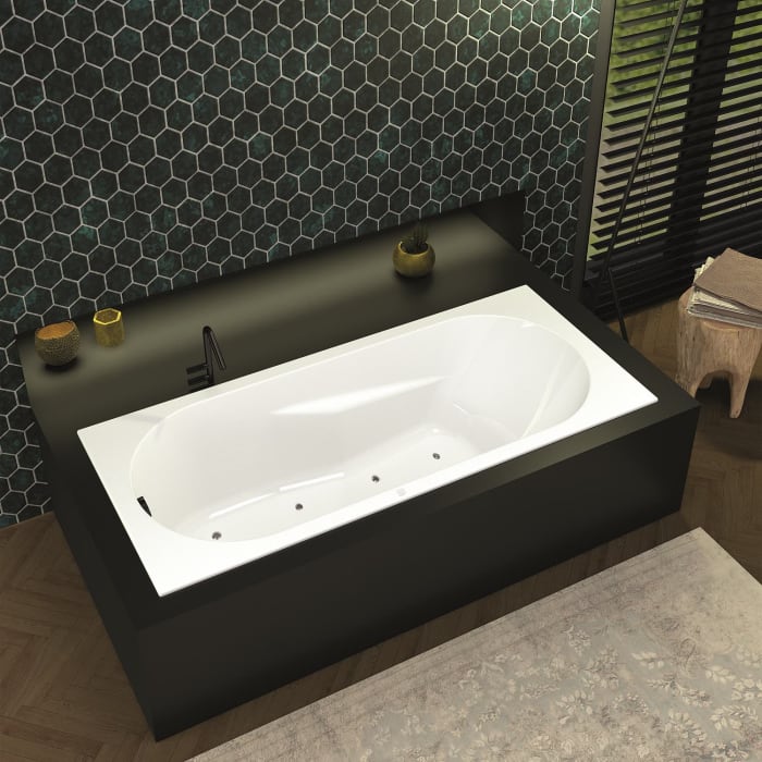 Riho Lazy Whirlpool 180 x 80 cm Air, Ablauf links