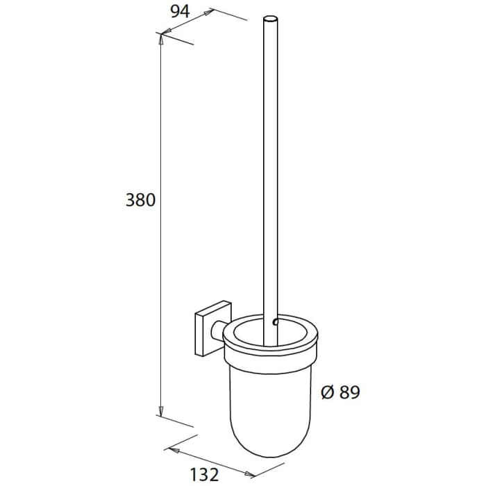 Bravat Quaruna WC-Wandgarnitur mit Tropfschale aus satiniertem Glas