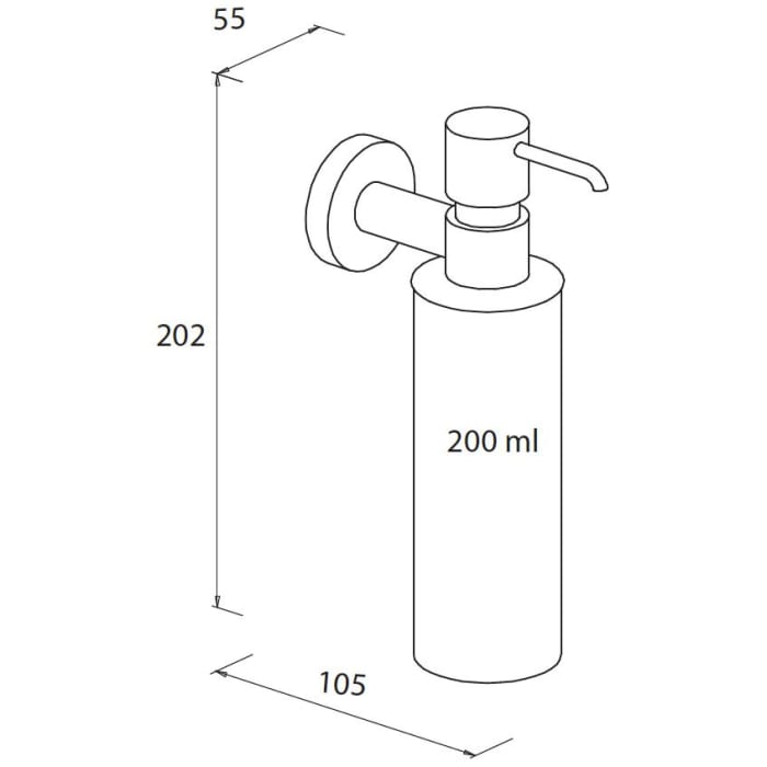 Bravat Varuna Flüssigseifenspender in Edelstahl